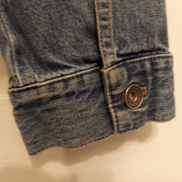 DKNY Women's Fitted Jean Denim Jacket Blue Washed Size Small Fitted - Picture 7 of 8